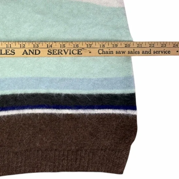 NWT Trendy Bellerose Datum Angora Wool Blend Stripe Oversized Sweater XS - Picture 8 of 9